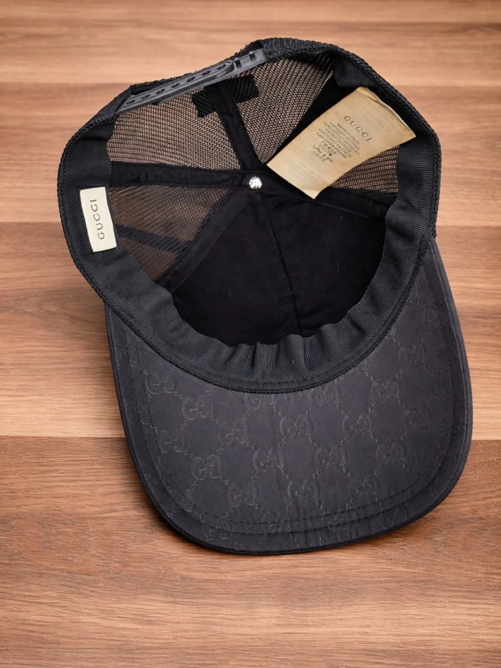 Gucci GG Ripstop Baseball Cap Black - Size M - Picture 2 of 2